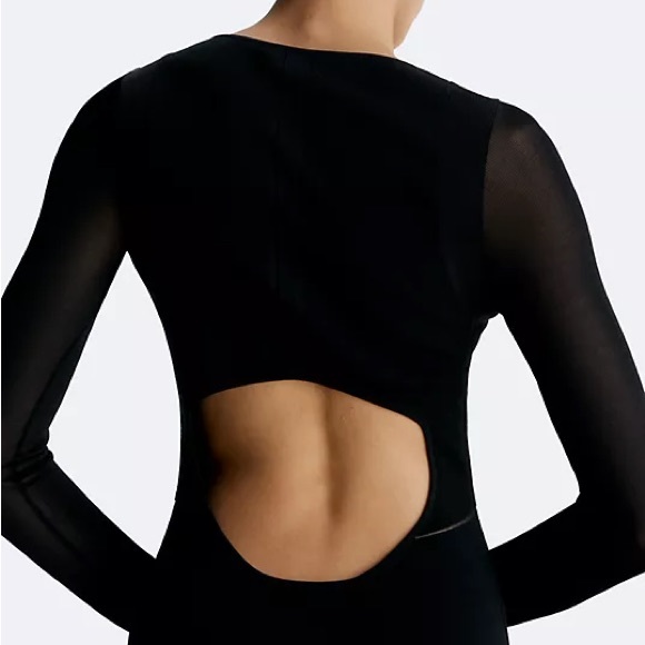 NWT Calvin Klein / Sheer Cut Out Back Maxi Dress / Size Large - Picture 4 of 8